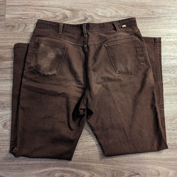 Vintage Dickies RARE western brown work jeans 38 - Picture 2 of 4